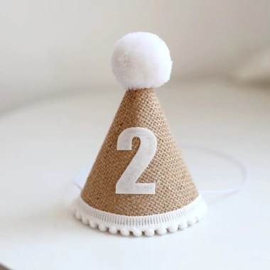 Mũ cói sinh nhật Hàn Quốc Vintage siêu dễ thương, nón vải bố cute cho bé 22.500₫ 11