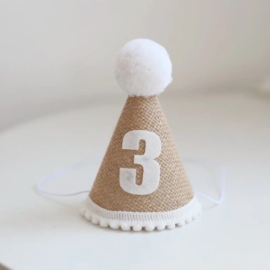 Mũ cói sinh nhật Hàn Quốc Vintage siêu dễ thương, nón vải bố cute cho bé 22.500₫ 12