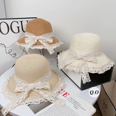 Mũ cói viền ren cao cấp, nón cói siêu dễ thương đi biển chụp ảnh cho bạn gái - chỉ 65.000₫