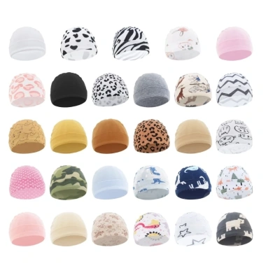 Mũ Cotton Beanies Mềm Cho Bé - Thoáng Khí, Xuân Thu, Da Friendly, Phù Hợp Sơ Sinh