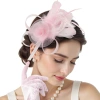 Mũ Đầu Lông Vũ Lưới Retro Sang Trọng Đầm Trang Trọng Biểu Diễn Sân Khấu 4