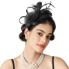 Mũ Đầu Lông Vũ Lưới Retro Sang Trọng Đầm Trang Trọng Biểu Diễn Sân Khấu 5