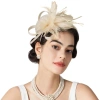 Mũ Đầu Lông Vũ Lưới Retro Sang Trọng Đầm Trang Trọng Biểu Diễn Sân Khấu 6
