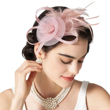 Mũ Đầu Lông Vũ Lưới Retro Sang Trọng Đầm Trang Trọng Biểu Diễn Sân Khấu