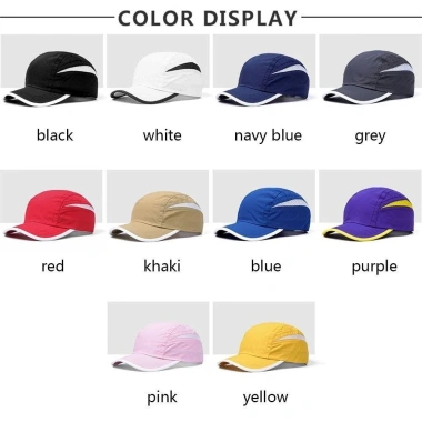 Mũ khô nhanh NLINNI Snapback bóng chày UV, điều chỉnh đa màu, chống nắng, chạy bộ ngoài trời 113k