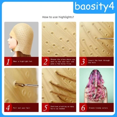 Mũ làm nổi bật silicon Hair Salon Cap có móc kim loại - Đẹp tại nhà, giảm giá 144k