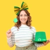 Mũ lễ Thánh Patrick - Đầu cỏ ba lá, dây nhiều màu, phù hợp Carnaval, giảm giá 22% 2