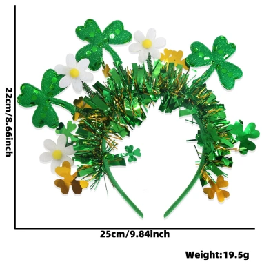 Mũ lễ Thánh Patrick - Đầu cỏ ba lá, dây nhiều màu, phù hợp Carnaval, giảm giá 22% 9