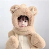 Mũ len 3in1 tai gấu M cho bé 5-10 tuổi – Len lông mềm, ấm áp mùa đông, giá ưu đãi 104k 5
