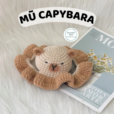 Mũ len Capybara cho chó mèo - Đẹp, ấm áp, giá chỉ 49.000đ - Phụ kiện thời trang 3 Mũ len Capybara cho chó mèo - Đẹp, ấm áp, giá chỉ 49.000đ - Phụ kiện thời trang 3