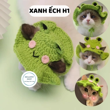 Mũ len cho chó mèo đa màu dễ thương - Nón len thú cưng HELLOPET, giảm còn 39.000₫