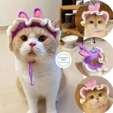 Mũ len cho chó mèo đa màu dễ thương - Nón len thú cưng HELLOPET, giảm còn 39.000₫