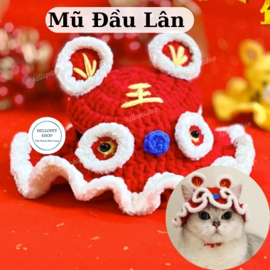 Mũ len cho chó mèo đa màu dễ thương - Nón len thú cưng HELLOPET, giảm còn 39.000₫