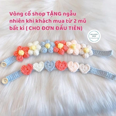 Mũ len dễ thương cho chó mèo - đa dạng mẫu mã, phụ kiện HELLOPET, giá ưu đãi 39.990₫ 2
