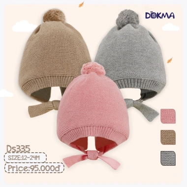 Mũ Len Lông Cừu Đáng Yêu Mùa Thu Đông cho Bé Dokma DS339/DS335 Giá 109k