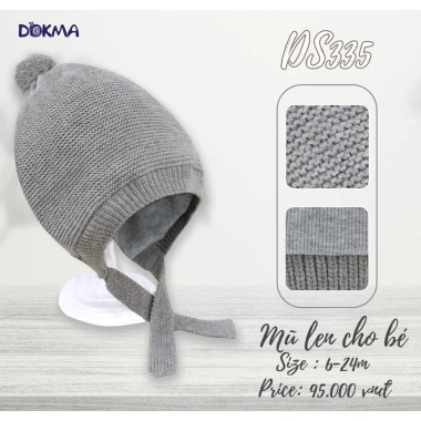 Mũ Len Lông Cừu Đáng Yêu Mùa Thu Đông cho Bé Dokma DS339/DS335 Giá 109k