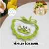 Mũ len yếm cho chó mèo, nón len xanh lá, vòng cổ 8kg - Giá chỉ 44.000đ 2