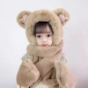 Mũ Lông Gấu + Khăn Quàng Cổ & Găng Tay Ấm Áp Cao Cấp cho Bé 4‑12 tuổi - Giá 117k 2