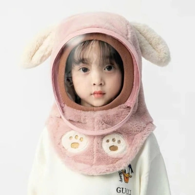 Mũ Lông Trùm Đầu Bé Có Kính Chắn Gió và Khăn Quàng Cổ & Găng Tay - Giá chỉ 83k 8