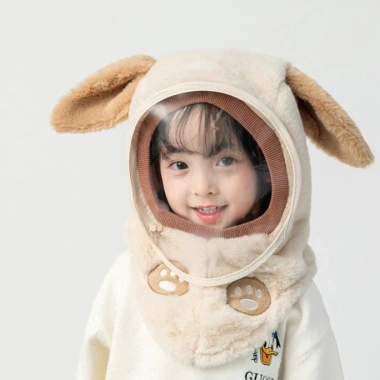Mũ lông trùm đầu có kính chắn gió, chống bụi, kín cổ tháo rời - Tuyển sỉ 51.299đ cho bé yêu 2