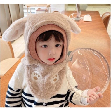 Mũ lông trùm đầu có kính chắn gió, chống bụi, kín cổ tháo rời - Tuyển sỉ 51.299đ cho bé yêu 6