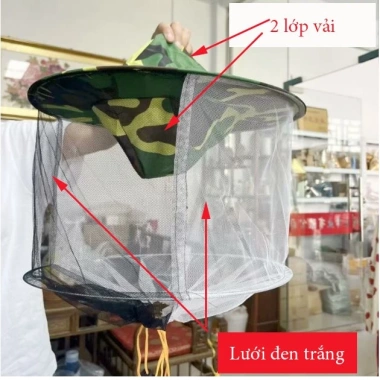 Mũ lưới đa năng nuôi ong, chống côn trùng, câu cá, đi rừng - Giá chỉ 30.000₫ 4
