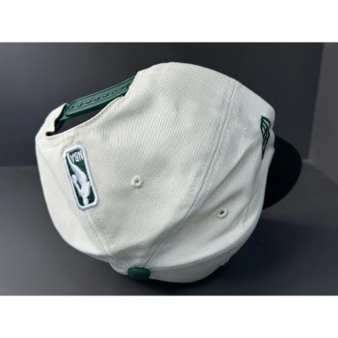 Mũ lưỡi trai kaki cotton phối kem xanh thêu Bos-ton - thời trang châu Âu 69.000₫