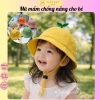 Mũ mầm nón bucket rộng vành chống nắng bé, quai đeo chống gió 0‑5 tuổi, 99.000đ