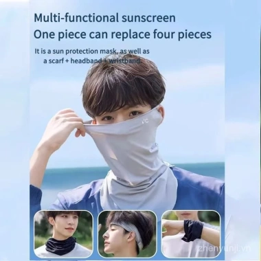 Mũ & Mặt Nạ Chống Nắng Lụa Băng - Bảo Vệ Cổ & Da Khi Đạp Xe, Giá Ưu Đãi 29.160 VND