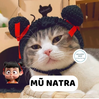 Mũ Natra Ma Đồng cho chó mèo - Mũ len dễ thương hot trend, giảm giá 49k