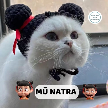 Mũ Natra Ma Đồng cho chó mèo - Mũ len dễ thương hot trend, giảm giá 49k