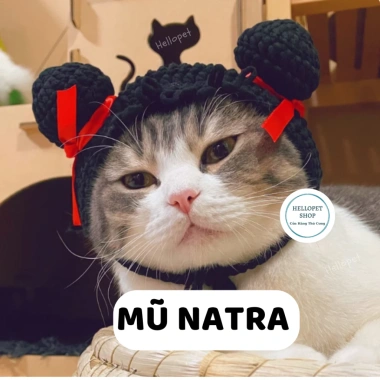 Mũ Natra Ma Đồng cho chó mèo - Mũ len dễ thương hot trend, giảm giá 49k