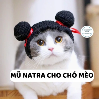 Mũ Natra Ma Đồng cho chó mèo - Mũ len dễ thương hot trend, giảm giá 49k