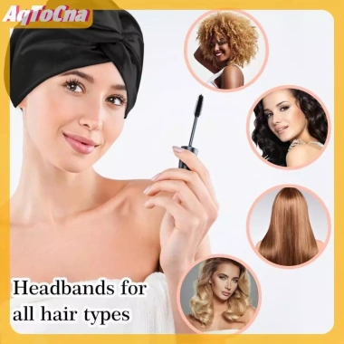 Mũ ngủ satin nữ AqToCna 2 lớp chặt chắn, chống thấm, bảo vệ tóc - 94.176₫