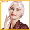 Mũ ngủ satin nữ AqToCna 2 lớp chặt chắn, chống thấm, bảo vệ tóc - 94.176₫ 4