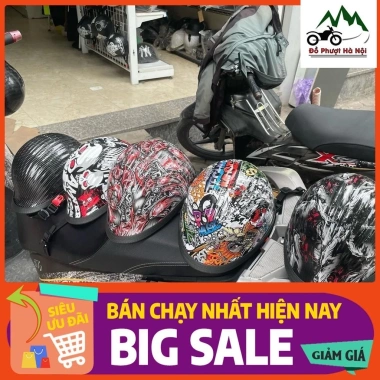 Mũ ngựa sò tem nhúng cao cấp - bảo hiểm thời trang nửa đầu, đẳng cấp, giảm 16% 4