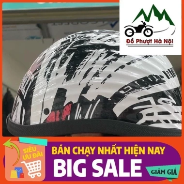Mũ ngựa sò tem nhúng cao cấp - bảo hiểm thời trang nửa đầu, đẳng cấp, giảm 16% 5