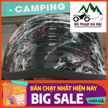 Mũ ngựa sò tem nhúng cao cấp - bảo hiểm thời trang nửa đầu, đẳng cấp, giảm 16% 6