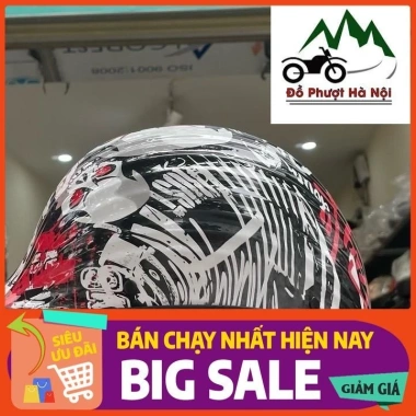 Mũ ngựa sò tem nhúng cao cấp - bảo hiểm thời trang nửa đầu, đẳng cấp, giảm 16% 7