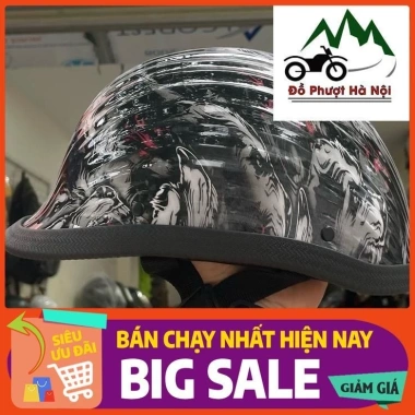 Mũ ngựa sò tem nhúng cao cấp - bảo hiểm thời trang nửa đầu, đẳng cấp, giảm 16% 8
