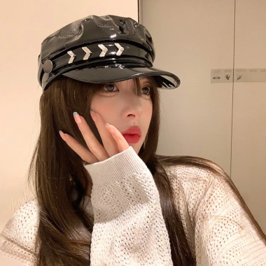 Mũ nồi da MARY beret thùy thủ họa tiết thời trang phong cách Hàn Quốc chỉ 169.000đ