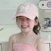 Mũ nón bé gái 2-8 tuổi, mũ lưỡi trai nửa đầu thêu nơ, siêu mềm thoáng mát, thích hợp đi biển - giảm giá 30% 4
