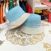 Mũ Nón Tai Bèo Tím Phối Kem Bé Đi Học Sỉ Nhận In Logo - Bucket Vải Kaki Cotton 30.400₫