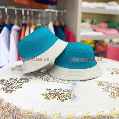 Mũ Nón Tai Bèo Tím Phối Kem Bé Đi Học Sỉ Nhận In Logo - Bucket Vải Kaki Cotton 30.400₫ 3