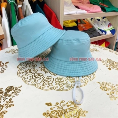 Mũ Nón Tai Bèo Tím Phối Kem Bé Đi Học Sỉ Nhận In Logo - Bucket Vải Kaki Cotton 30.400₫ 5