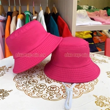 Mũ Nón Tai Bèo Tím Phối Kem Bé Đi Học Sỉ Nhận In Logo - Bucket Vải Kaki Cotton 30.400₫ 6
