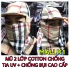 Mũ nón trùm đầu chống nắng UV, khẩu trang 2 lớp bảo vệ, vành rộng, thiết kế kẻ vuông thời trang, phù hợp đi chơi ngoài trời - chỉ 70.000₫ 3