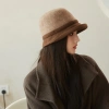 Mũ Nữ Len Mùa Đông Ấm Áp Dày Lụi Vực Hàn Quốc Influencer Thanh Lịch Nơ 2