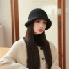 Mũ Nữ Len Mùa Đông Ấm Áp Dày Lụi Vực Hàn Quốc Influencer Thanh Lịch Nơ 4