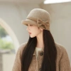 Mũ Nữ Len Mùa Đông Ấm Áp Dày Lụi Vực Hàn Quốc Influencer Thanh Lịch Nơ 7